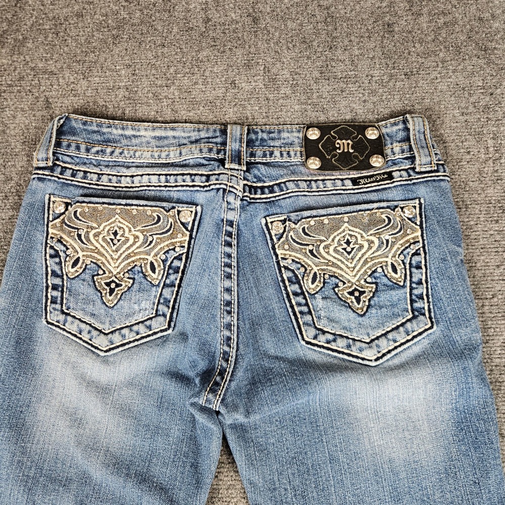 Miss Me‎ Butterfly Embroidered Bootcut Jeans Blue Embellished JW5383B Size 29